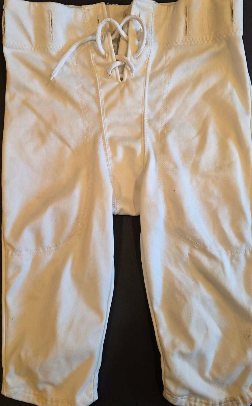 Wilson Youth L White Lace-Up Integrated Football Pants Polyester